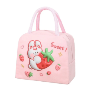 Bolsa almuerzo conejo rosa