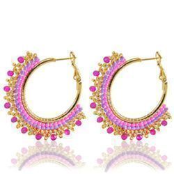 Pendientes Acero Inox rosa Mujer