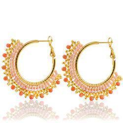 Pendientes Acero Inox naranja Mujer