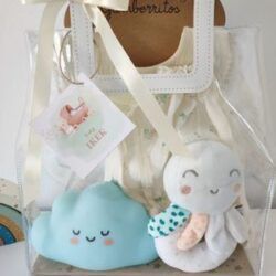 Bolsa regalo bebé "bolsa turquesa" Unisex PERSONALIZADA