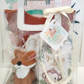 Bolsa regalo bebé "Color teja-Zorro"