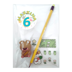 Bolsa regalo/detalle fiesta cumpleaños "sacapuntas Osito"