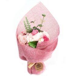 Ramo de flores de jabón tonos rosas