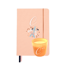 Libreta bordada + vela inicial