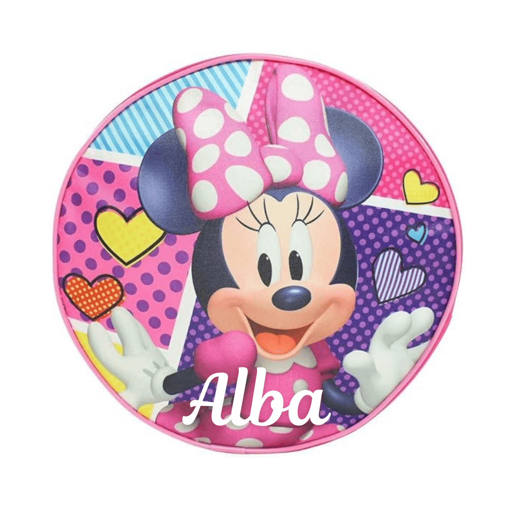 Mochila MINNIE redonda personalizable 27cm
