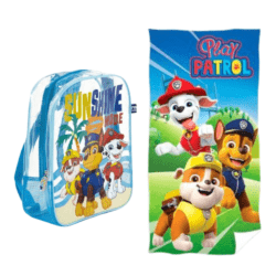 Mochila grande ANTIARENA Patrulla Canina + toalla