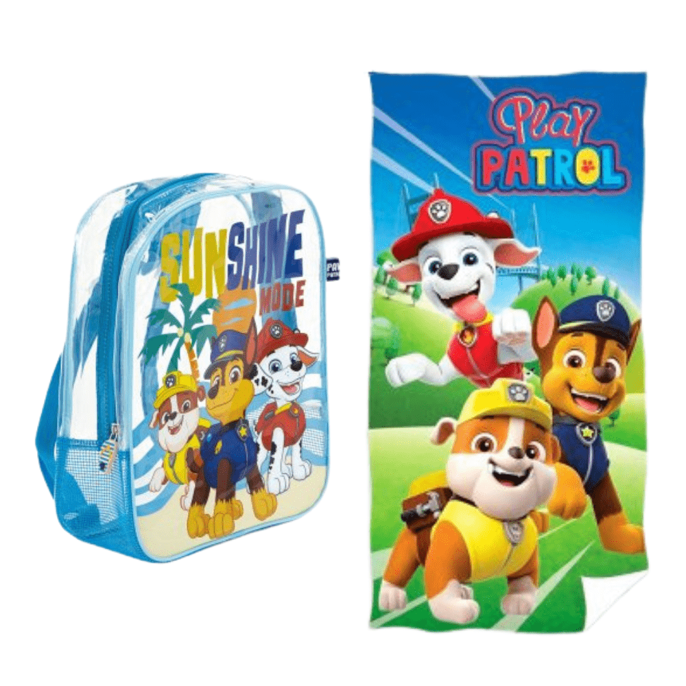 Mochila grande ANTIARENA Patrulla Canina + toalla