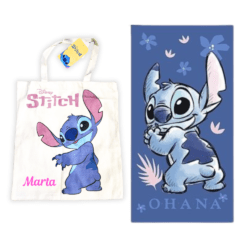 Conjunto STITCH toalla + bolsa personalizada