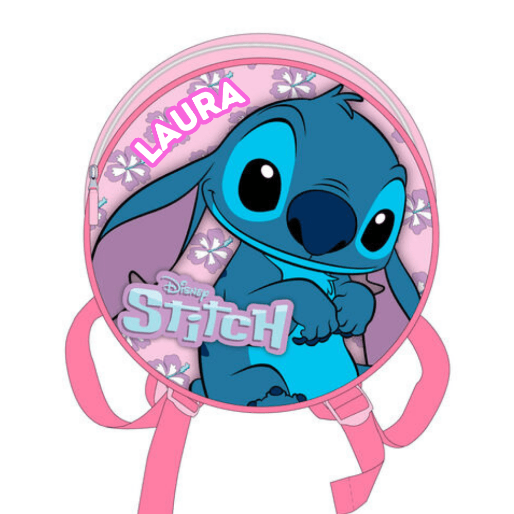 Mochila redonda Stitch 27cm – PERSONALIZABLE