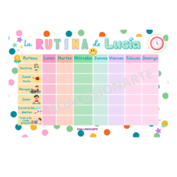 Rutinas / pizarra magnética personalizada