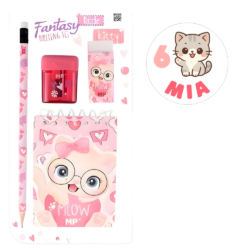 Pack papelería Gato - pegatina personalizada