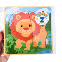 Puzle madera animales - pegatina personalizada