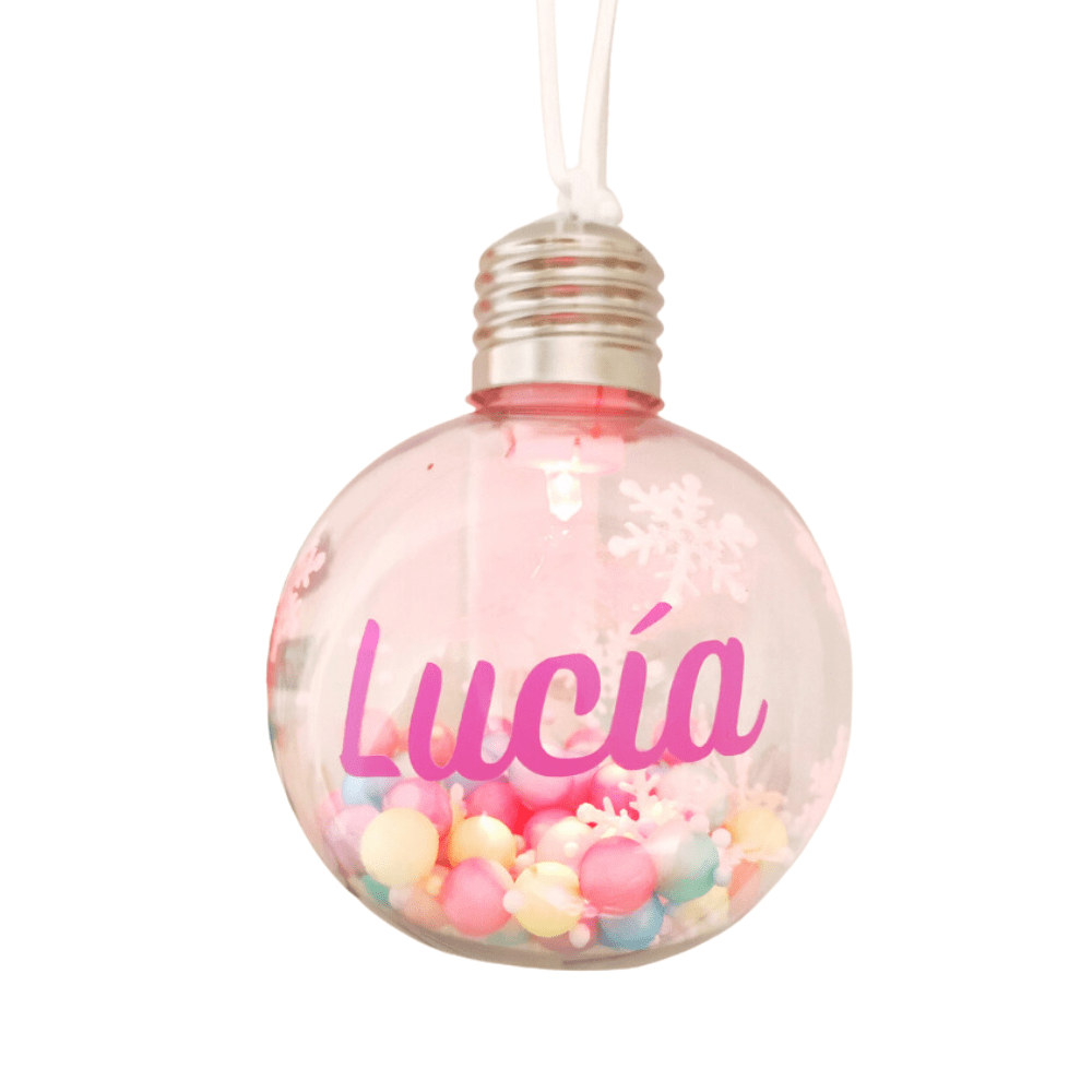 Bola Navidad con luz PERSONALIZADA