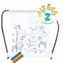 Mochila cuerdas colorear - pegatina personalizada