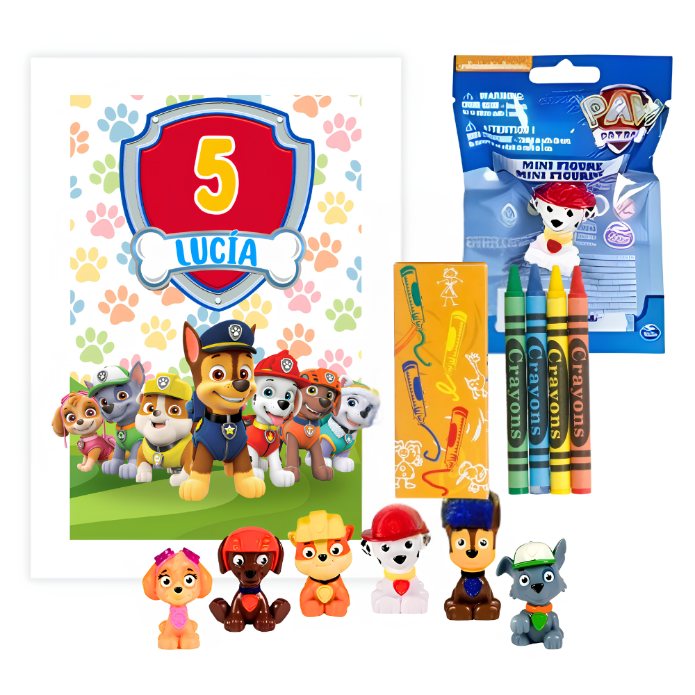 Cuento para colorear Patrulla Canina + figura sorpresa