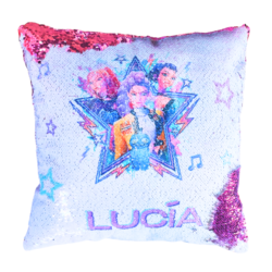 Cojín lentejuelas personalizado K-Pop (Morado)
