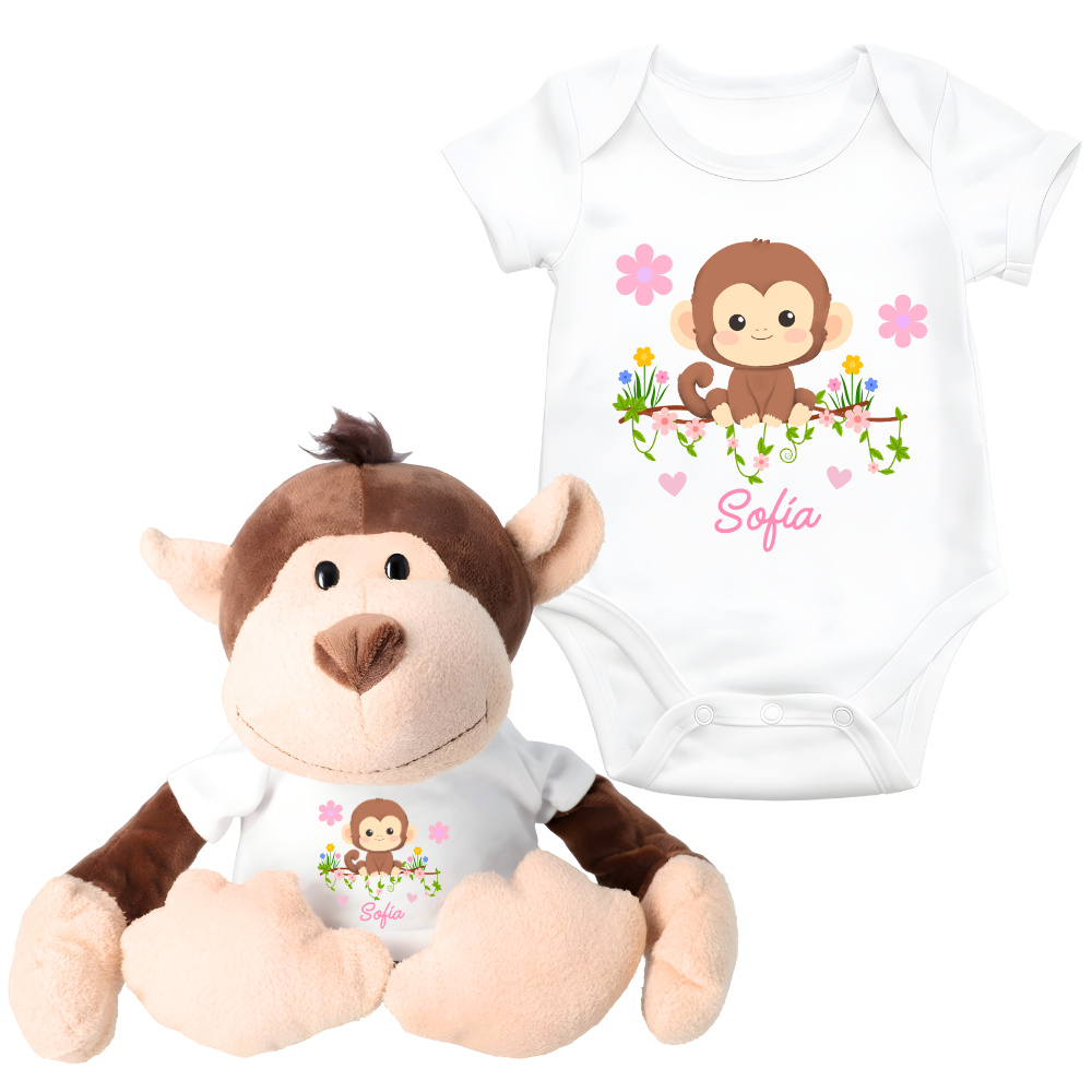 Regalo bebé Monita personalizado