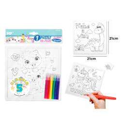Puzle para colorear - Pegatina personalizada