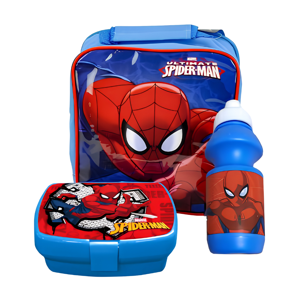 Conjunto bolsa + fiambrera + botella Spiderman