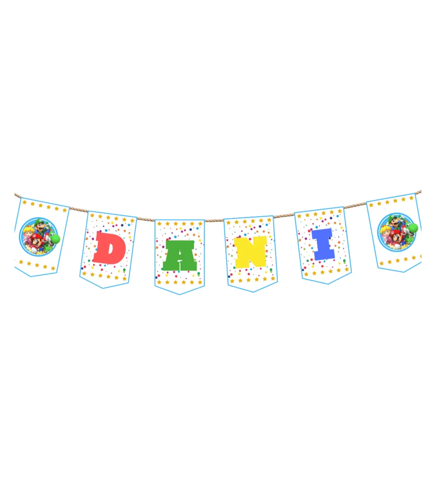Guirnalda con nombre -Temática personalizable
