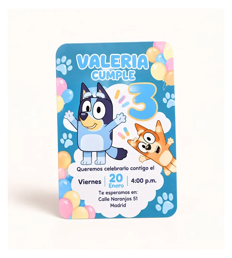 Invitación (Formato Digital) -Temática Personalizable