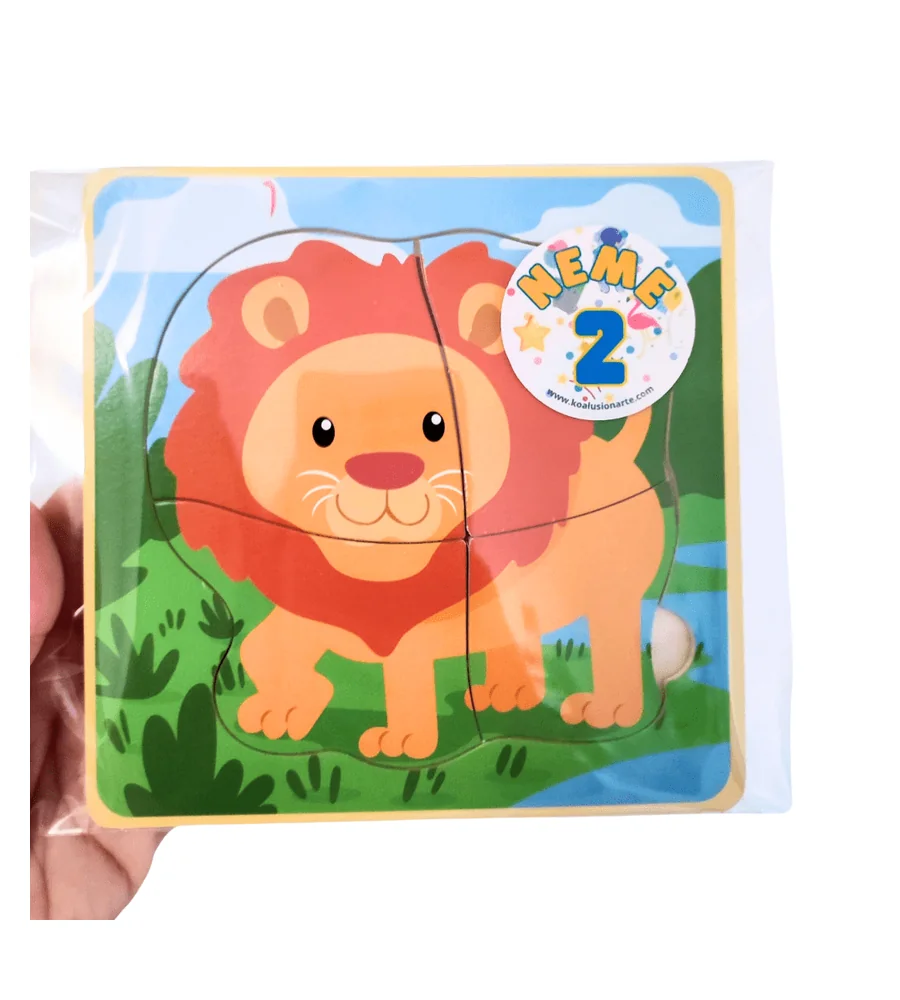 Puzle madera animales – pegatina personalizada