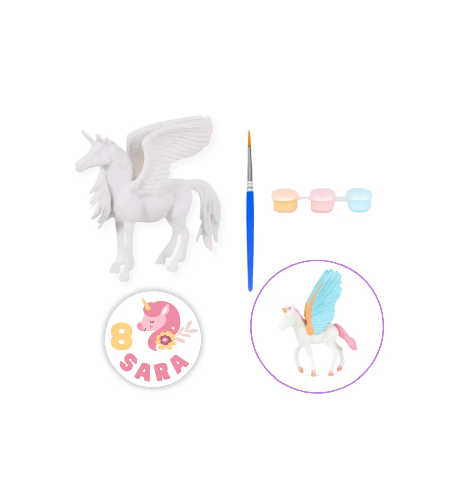 Unicornio para pintar pegatina personalizada (1 und)