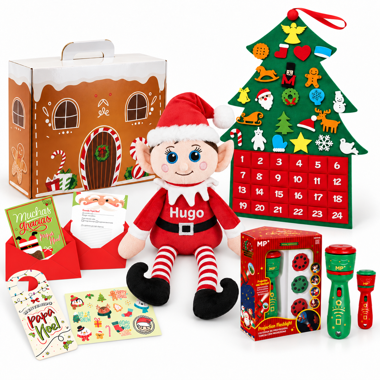 Caja “Bienvenida Navidad” + peluche elfo
